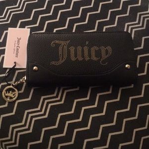 Juicy Couture Black Logo Continental Wallet